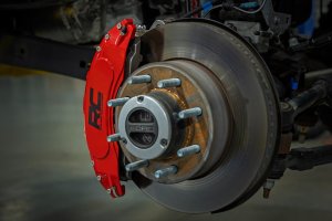 Ford F-350 Super Duty Caliper Covers - Front and Rear - Rough Country - Red - '23-'24 Ford F-350 Super Duty Caliper Covers - Front and Rear - Rough Country - Red - '23-'24